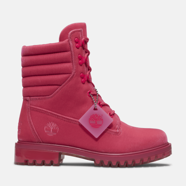 Timberland - Jimmy Choo x Timberland Puffer-Collar Boot voor dames in roze