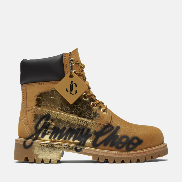Timberland - Jimmy Choo x Timberland Spray-Painted Boot voor dames in geel