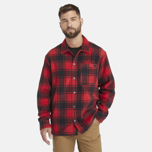 Timberland - Camisa de forro polar de gran gramaje Timberland PRO Gritman para hombre en rojo