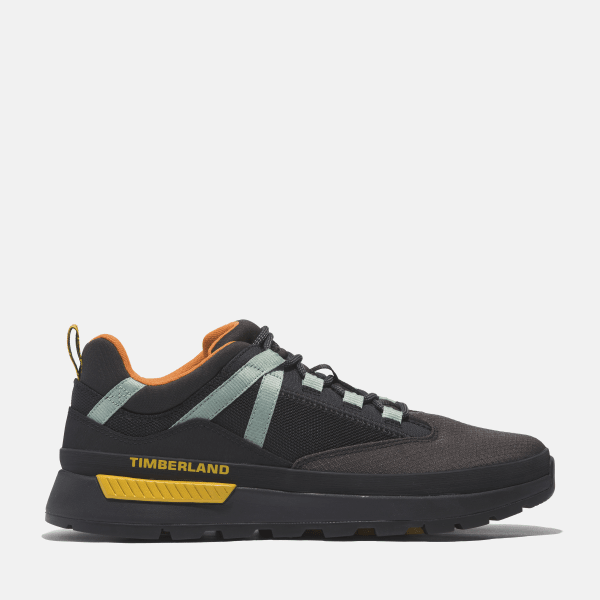Timberland - Euro Trekker Lace-Up Low Trainer for Men in Black/Yellow