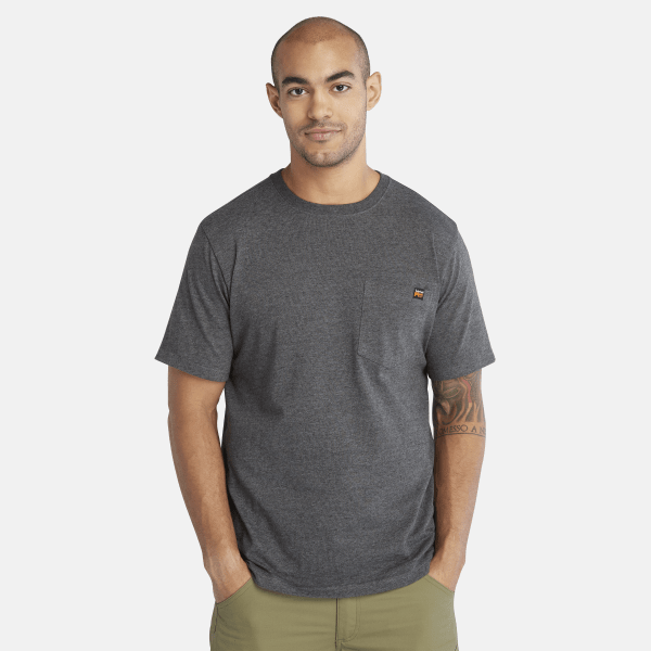 T-shirt Com Bolso Timberland Pro Core Para Homem Em Cinzento Cinzento