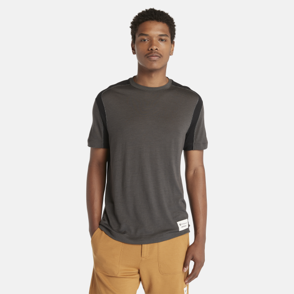 T-shirt Em Merino Timberland X Icebreaker Zoneknit Para Homem Em Cinzento-escuro Cinzento-escuro