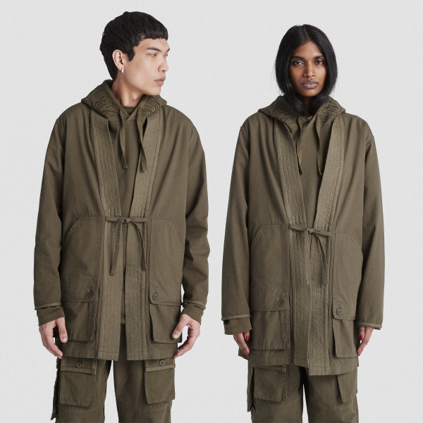 Timberland - All Gender Timberland x CLOT Future73 Kimono Chore Coat in Dark Green