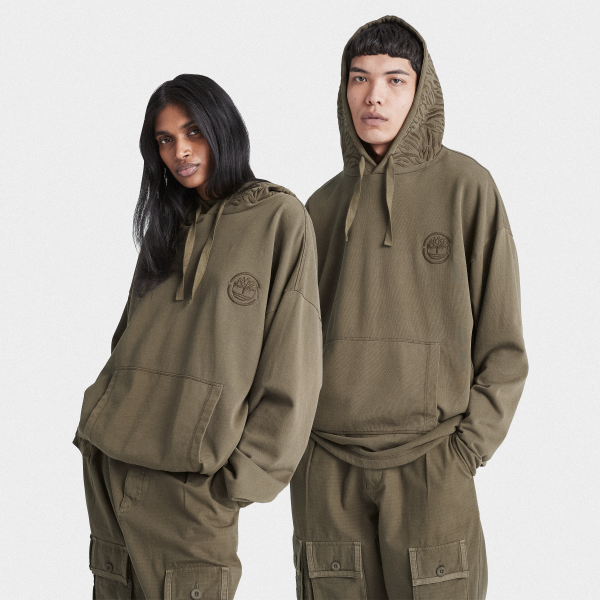 Timberland - All Gender Timberland x CLOT Future73 Pullover Hoodie in Dark Green