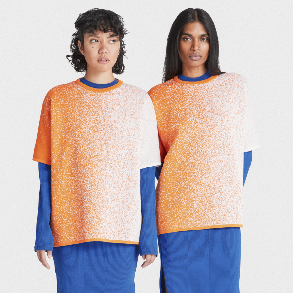 Timberland - T-shirt en tricot surjet simple Future73 Timberland x Suzanne Oude Hengel pour femme en orange