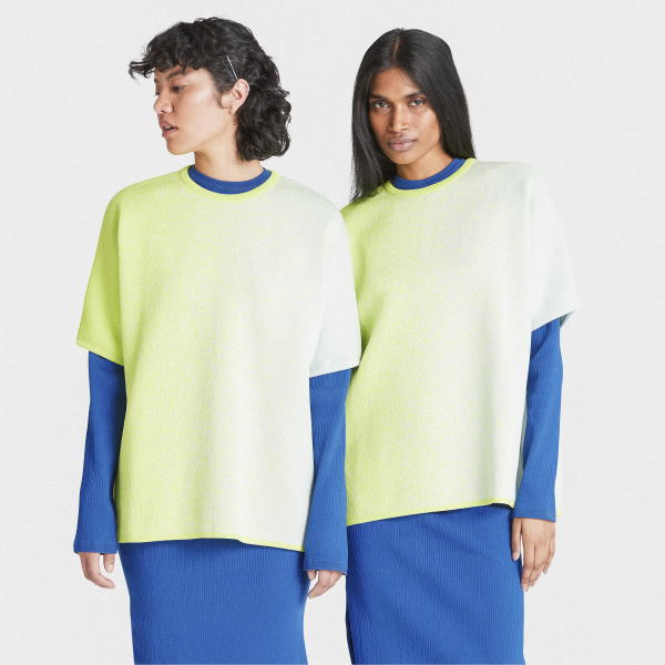Timberland - T-shirt en tricot surjet simple Future73 Timberland x Suzanne Oude Hengel pour femme en vert
