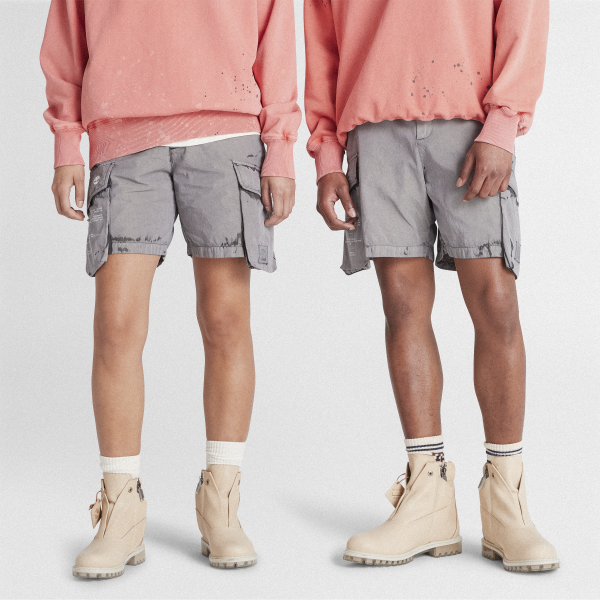 Timberland - Unisex Timberland x A-COLD-WALL* Future73 Cargoshort in donkergrijs