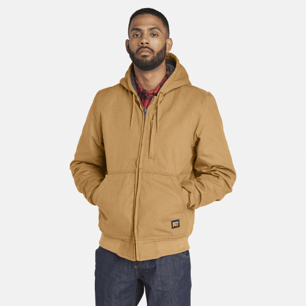 Timberland - Timberland PRO Gritman Fleece-lined Canvas Jacket for Men in Dark Yellow
