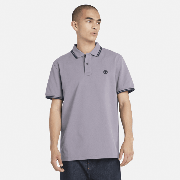 Timberland - Tipped Pique Polo Shirt for Men in Purple