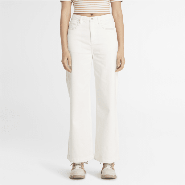 Timberland - Pantalones de estilo carpintero con tecnología Refibra para mujer en blanco