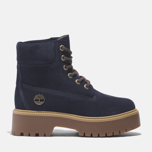 Timberland - Timberland?C. F. Stead Indigo Suede Stone Street 6-Inch Boot voor dames in donkerblauw