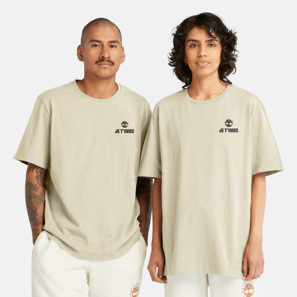 Timberland - T-shirt à manches courtes Je T'imbs unisexe en beige