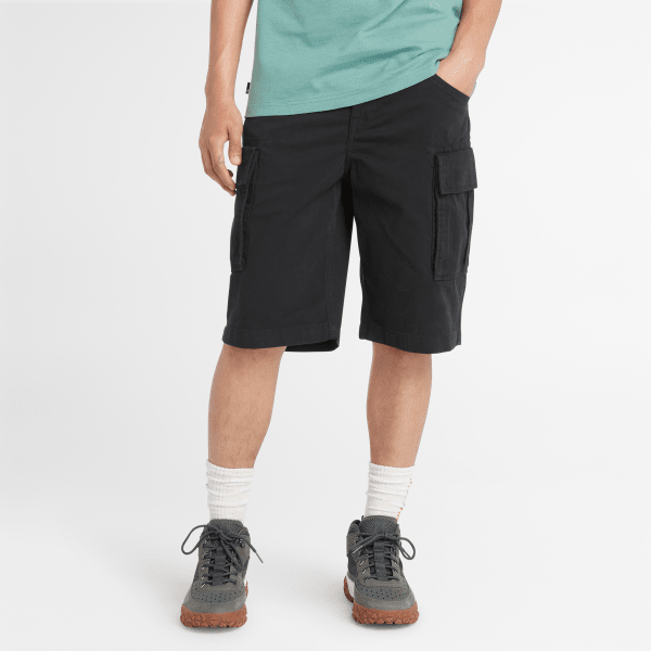 Timberland - Shorts Cargo in Twill da Uomo in colore nero