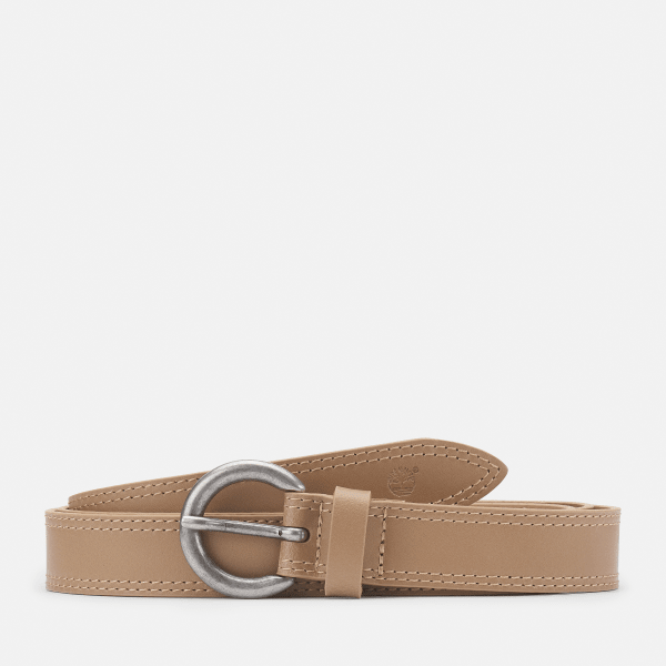 Timberland - Cinturón reversible de 25 mm/1 in con hebilla ovalada para mujer en marrón claro