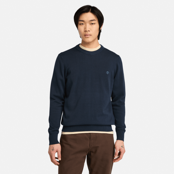 Timberland - Williams River Baumwollpullover für Herren in Dunkelblau, Herren, Blau, Größe: L