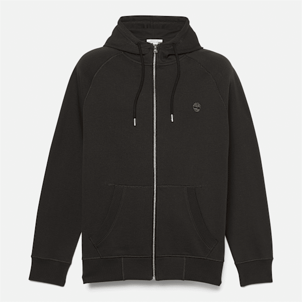 Timberland - Exeter River Brushback Full-Zip Hoodie for Men in Black