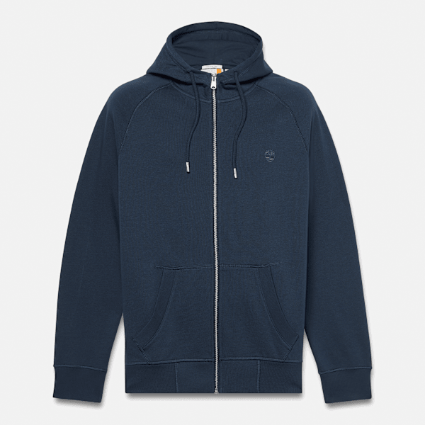 Timberland - Exeter River Brushback Full-Zip Hoodie for Men in Dark Blue