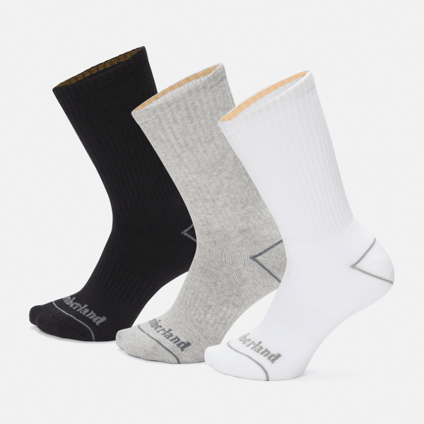 Timberland - All Gender 3 Pack Bowden Crew Socks in Multicoloured