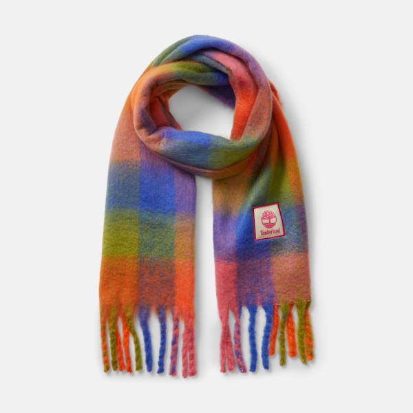 Timberland - Brushed Check Scarf for Women in Multicoloured