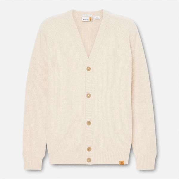 Timberland - All Gender Phillips Brook Raglan Sleeve Cardigan in Beige