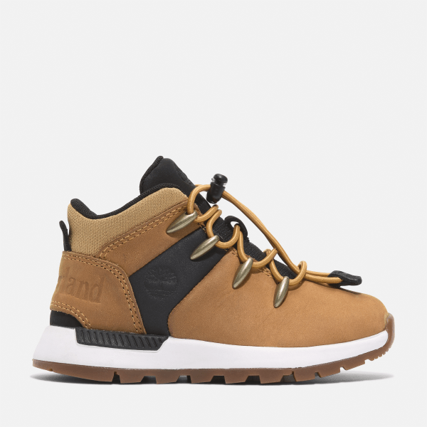 Timberland - Sprint Trekker Sneaker met elastische sluiting voor peuters en kleuters in lichtgeel
