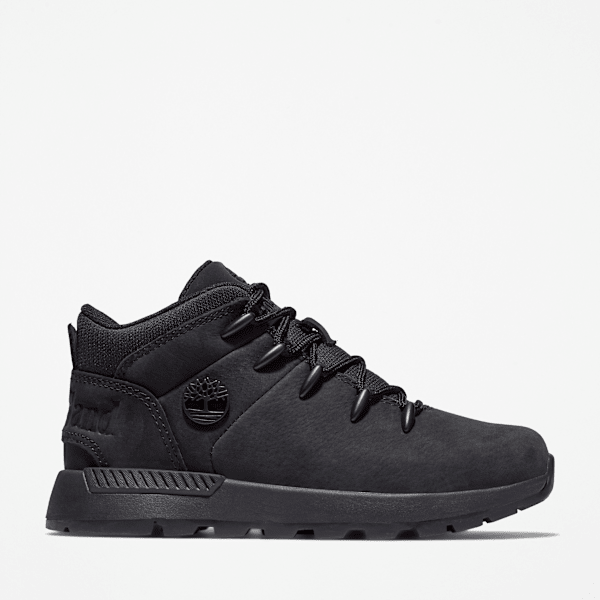 Timberland Sprint Trekker Mid Bungee Trainer For Youth In Black Size 1.5