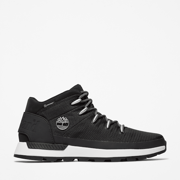 Timberland Sprint Trekker Mid Waterproof Trainer For Men In Black Size 7
