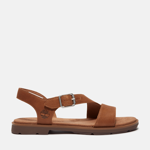 Timberland Calista Bay Backstrap Sandal For Women In Brown Size 3.5
