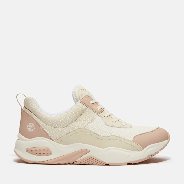 Timberland Delphiville Low Lace-Up Trainer For Women In Light Beige Size 5.5