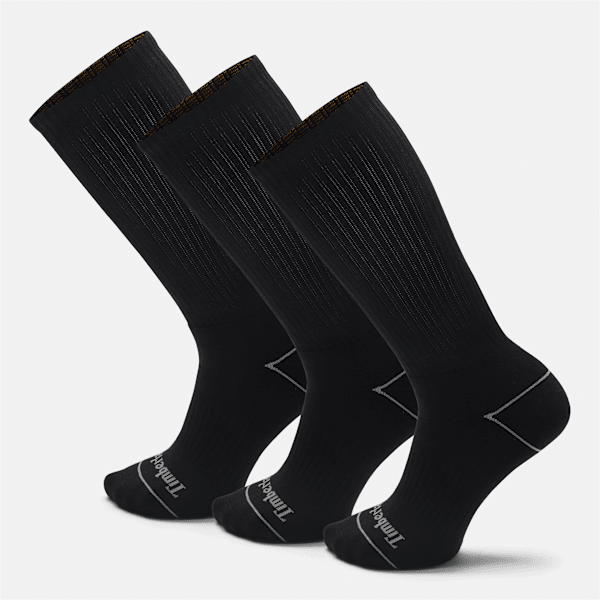 Timberland - 3 Pack Bowden Full-cushioning Crew Socks in Black