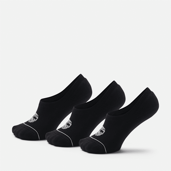 Timberland Bowden 3-Pack Trainer Liner Sock In Black Size M