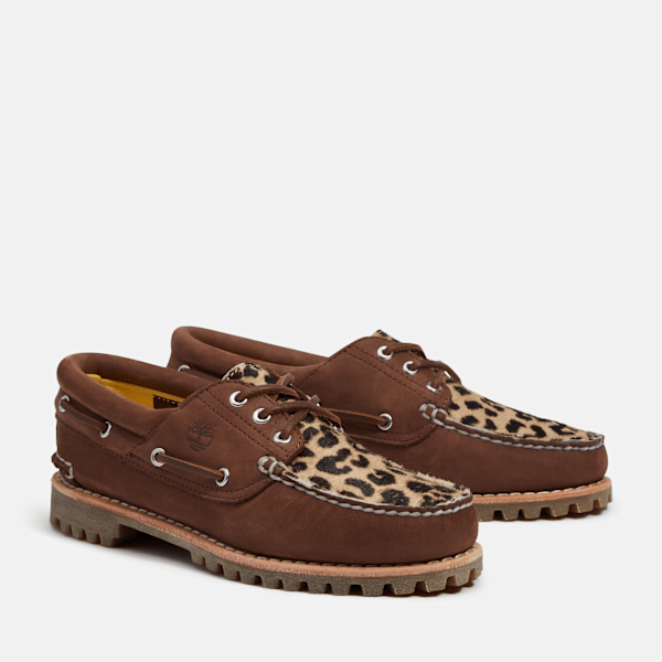 Timberland - Leopard 3-Eye Lug Boat Shoe for Women in Brown