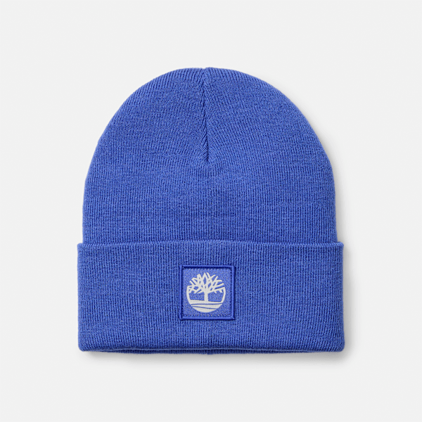 Timberland - Beanie met ton-sur-ton patch in blauw