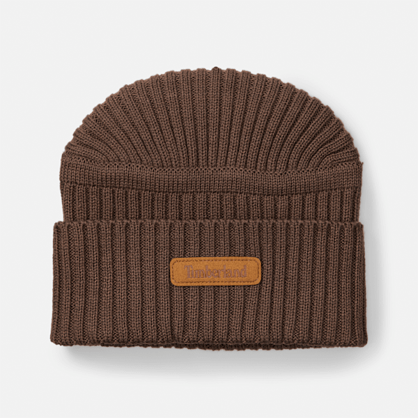 Timberland - Gulf Beach Geribde Beanie in bruin