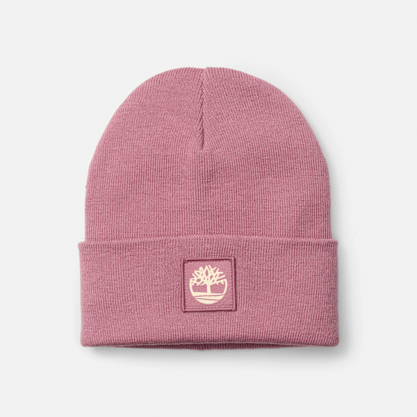 Timberland - Tonal Patch Beanie in Pink