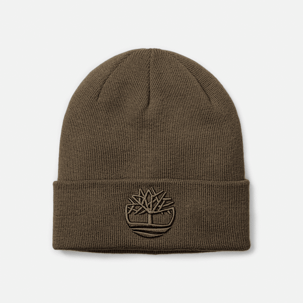 Timberland - 3D Embroidered Beanie in Brown