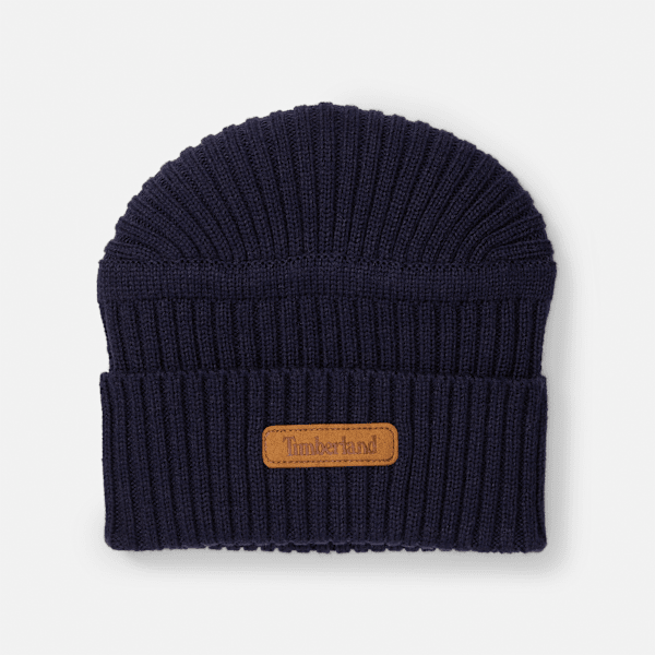 Timberland - Gulf Beach Ribbed Beanie in Dark Blue