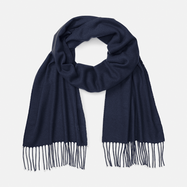 Timberland - Solid Woven Scarf in Dark Blue