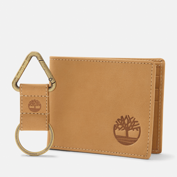 Timberland - Billfold Wallet & Key Fob Gift Set for Men in Yellow