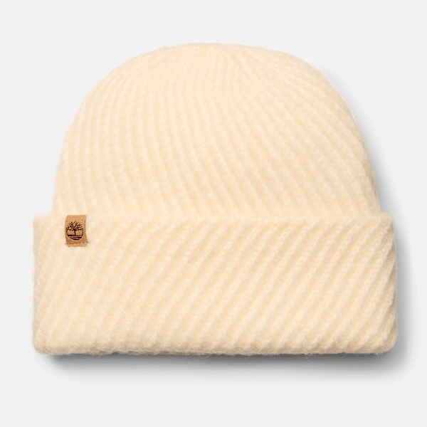 Timberland - Beanie met diagonaal stiksel in beige