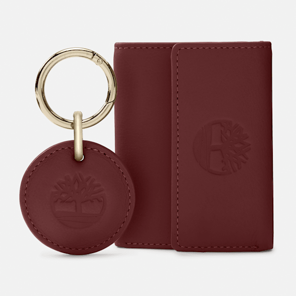 Timberland - Trifold w/Fob Set in Dark Red