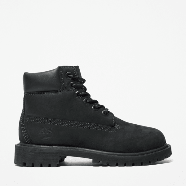 Timberland Premium 6-Inch Waterproof Boot For Youth In Black Size 1.5