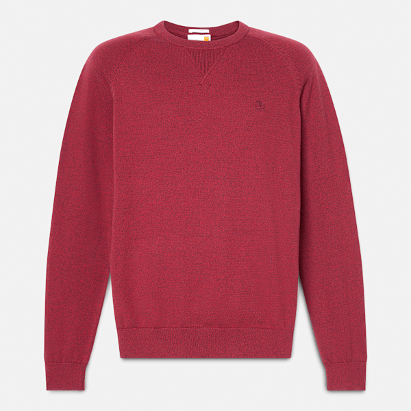 Timberland - Williams River Cotton Raglan Sleeve Crewneck Jumper for Men in Burgundy