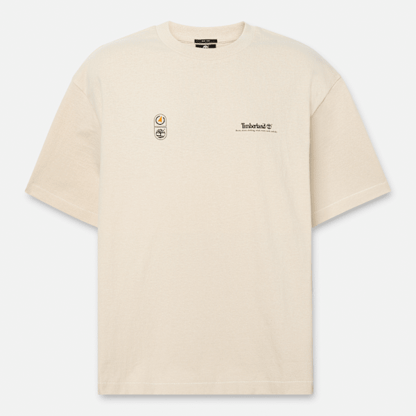 Timberland - Limited Release T-shirt met korte mouwen en print in beige