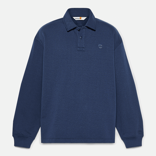 Timberland - Felpa Stile Polo da Uomo in blu scuro