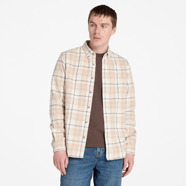 Timberland - Checked Flannel Shirt for Men in Beige