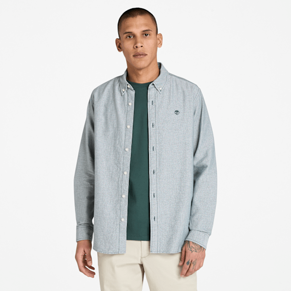 Timberland - Oxford Gestreept Overhemd voor heren in donkergroen