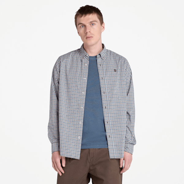 Timberland - Vichykarohemd aus Stretch-Popeline für Herren in Braun, Herren, Braun, Größe: XL