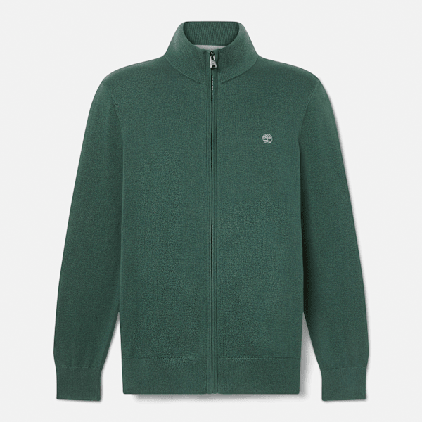 Timberland - Williams River Cotton Full-Zip Jumper for Men in Dark Green