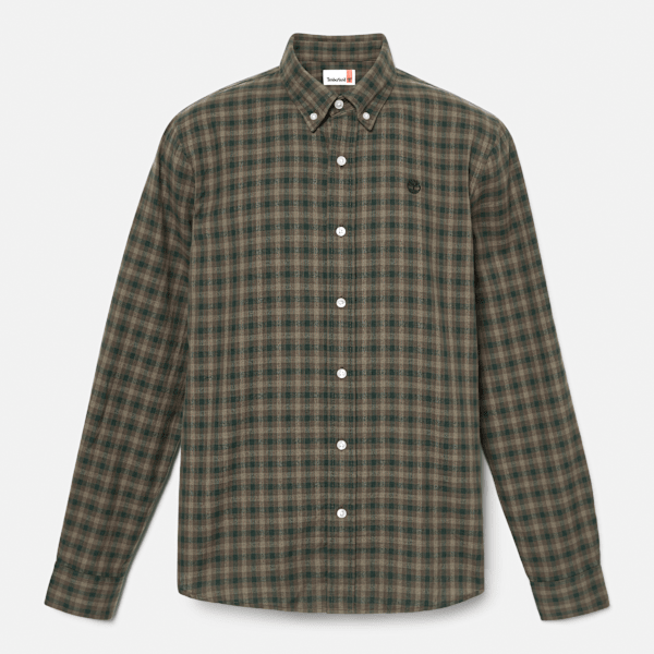 Timberland - Solucell Air Gingham Shirt for Men in Dark Green